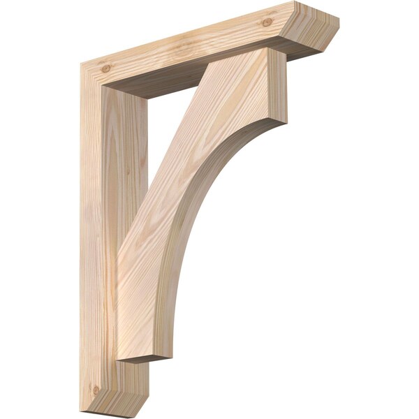 Ekena Millwork Westlake Slat Smooth Bracket w/ Offset Brace, Douglas Fir, 3 1/2"W x 14"D x 18"H BKT0402X14X18WTL06SDF - main
